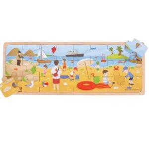 Bigjigs Toys At The Seaside Puzzle Wooden Educational Learning Toys Ages 2+ NEW